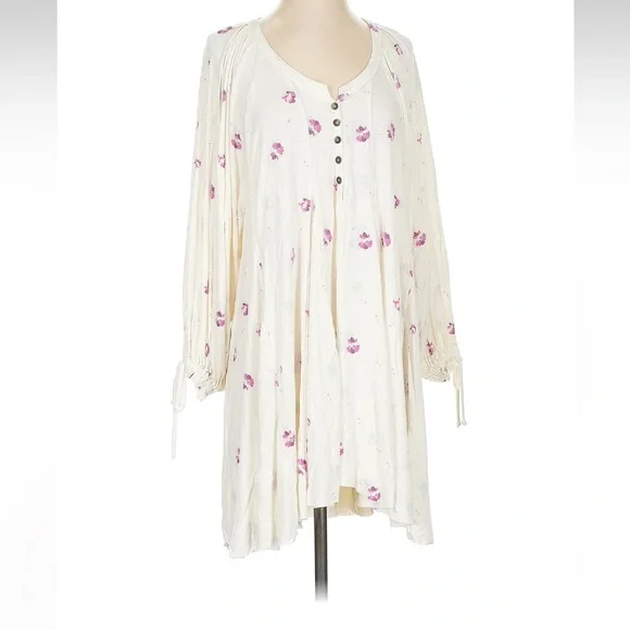 Free People White and Pink Floral Mini Dress - Picture 2 of 3